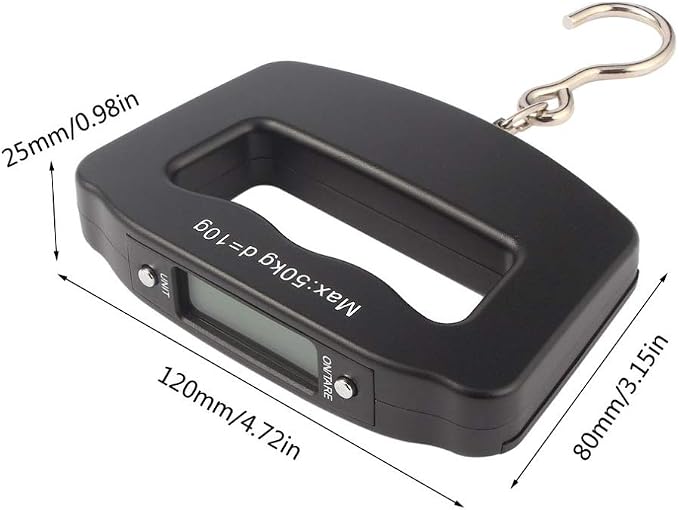 Digital Luggage Scale 110lb /50kg, Portable Mini Electronic Scale with Fishing Hook Tare Function Backlit LCD Display for Home Farm Factory Hunting Outdoor C42 - Image 5
