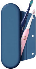 Silicone Electric Toothbrush Travel Case, Manual Toothbrush Travel Cover for Men and Women,Toothbrush Holder for Travel,Gym and More, Fits Most Manual and Electric Toothbrushes - Blue by iTokGok