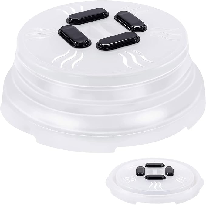 HOVER COVER Magnetic Microwave Splatter Cover - 10-Inch Collapsible - Black | BPA-Free Lid, Vented Plate Guard with Steam Vents, Anti-Splash Microwave Lid, Dishwasher Safe, Space-Saving Magnetic Storage - Image 9