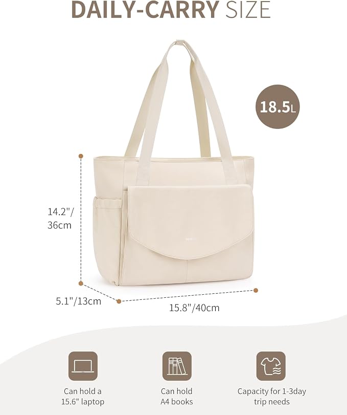 ECOHUB Tote Bag for Women Work Tote Bag with Laptop Compartments Lightweight Shoulder Bag Handbag for Travel College Teacher - Image 5