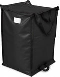 DURASACK XL 48-Gallon Zipper Top Heavy Duty Storage Tote Bags, Black | Rugged Woven Polypropylene Moving Bag, Reusable Self-Standing Design, Holds up to 500 Pounds by DURASACK