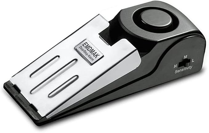 EMDMAK Door Stop Alarm with 120DB Siren Door Stop for Home & Travel (Black) (Pack of 2) - Image 9
