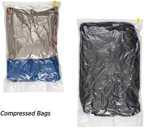 Eagle Creek Pack-It Compression Bags for Travel Set - Featuring One-Way Pressure Valve & Zip - For Efficient Travel Bag Packing - Water Resistant - Clear - Medium/Large (Pack of 2) - Image 4