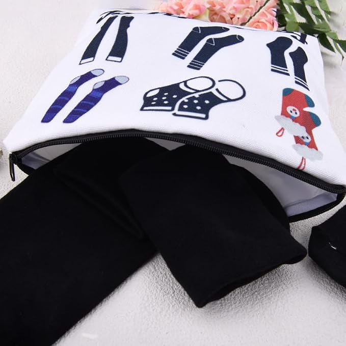 Sisadodo Feet Stuff Storage Bag for Women Travel Cosmetic Bag with Zipper Travel Toiletry Bag for Men Short Long Stock Organizer Storage Bag Feet Stuff Bag Pouch - Image 5