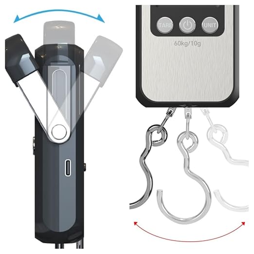 Klau Portable Rechargeable Luggage Hanging Scale,60 kg/120 lb, Black | Heavy Duty, Wide Handle, For Home Farm Hunting Outdoor - Image 6
