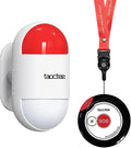 Panic Button Alarm Remote Siren Emergency Alert System for Elderly | Lightweight and Compact Button with Lanyard,Panic Alarm for Security Strobe Siren for House Office Business Shop(Battery/USB) by taoctee