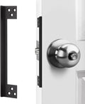 Door Latch Guard Plate 7", Outswing Door Security Protector Shield | Cover to Block Access to the Door Lock/Deadbolt Latch, Stainless Steel, Matte Black (7 in. - 1pack) by MOSECYOU