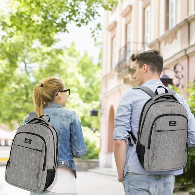 MATEIN Extra Large 18.4 Inch Laptop Backpack, TSA Friendly Travel Backpack | Laptop Compartment, Anti Theft, Flight Approved, College Business Work Big Bag for Women Men, Daily Commute & Office, Grey - Image 2