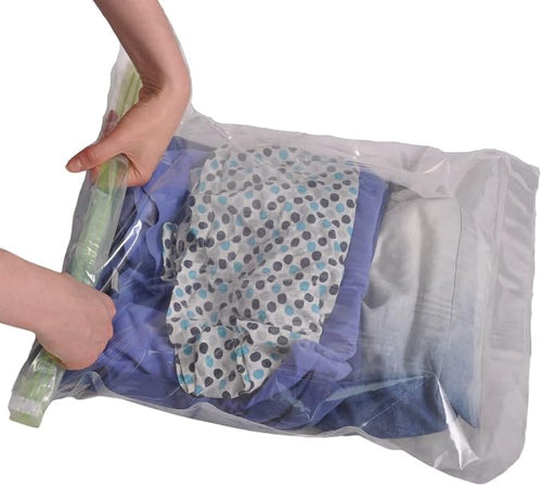 12 Space Saver Storage Bags for Clothes for Travel - Compression, no Vacuum Sacks - Luggage Accessories - Image 2