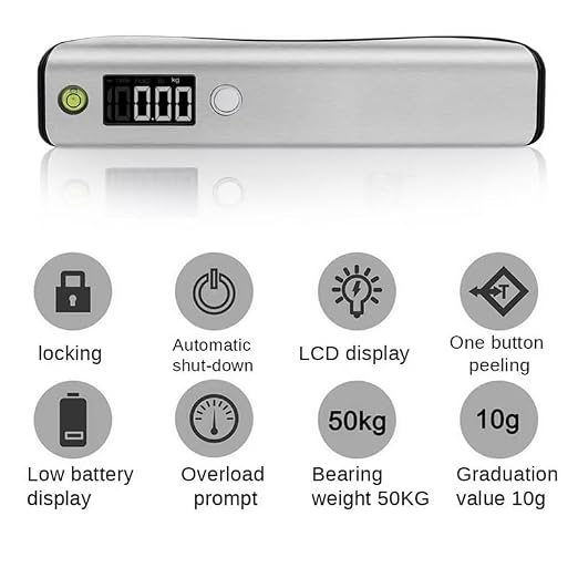 Digital Luggage Scale with Tape Measure – Portable 110 lb Suitcase Weight Scale for Travel - Image 5