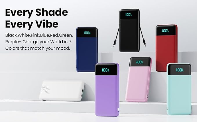 Portable Charger with Built-in AC Plug and Cables,13800mAh All in One USB C Fast Charging Power Bank,Travel Essentials Portable Phone Charger Battery Pack for iPhone 17/16/15/14/13,Galaxy,Android etc - Image 8