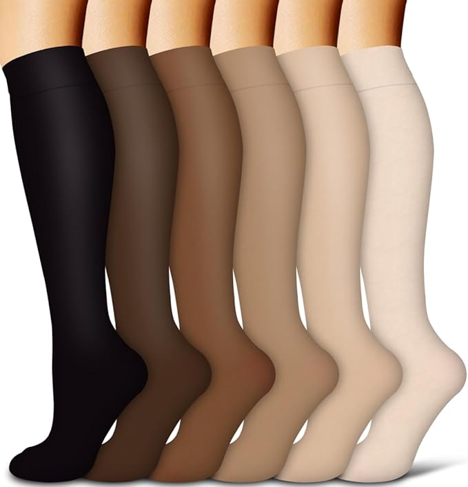COOLOVER Copper Compression Socks for Women and Men(6 Pairs)-Best Support for Running, Athletic, Travel by COOLOVER
