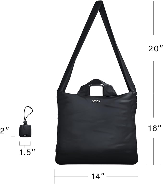 SYZY World's Most Compact Travel Tote Bag Portable Shopping Beach Market Bag - Reusable Collapsible Stuffable - Image 6