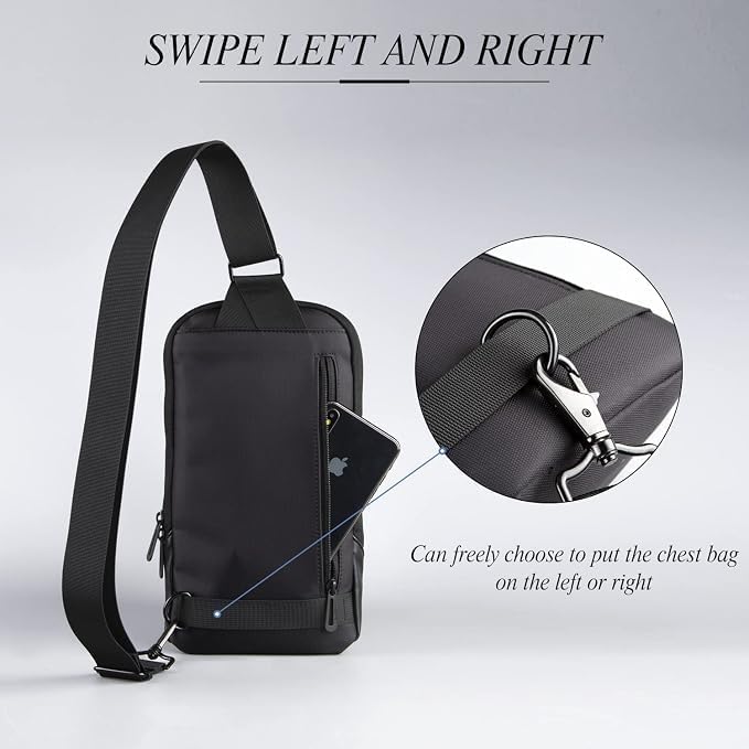 VGOAL Sling Crossbody Bag for Men Women,Casual Chest Shoulder Backpack | Lightweight Waterproof Anti Theft Pocket Adjustable Shoulder Straps,4.2L Small Bag for Travel, Cycling,Running,Hiking,Work - Image 5