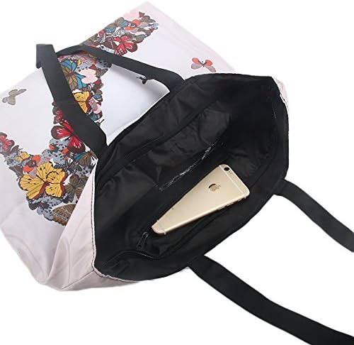 Beach Tote Bags Travel Totes Bag Shopping Zippered Tote for Women Foldable Waterproof Overnight Handbag - Image 2