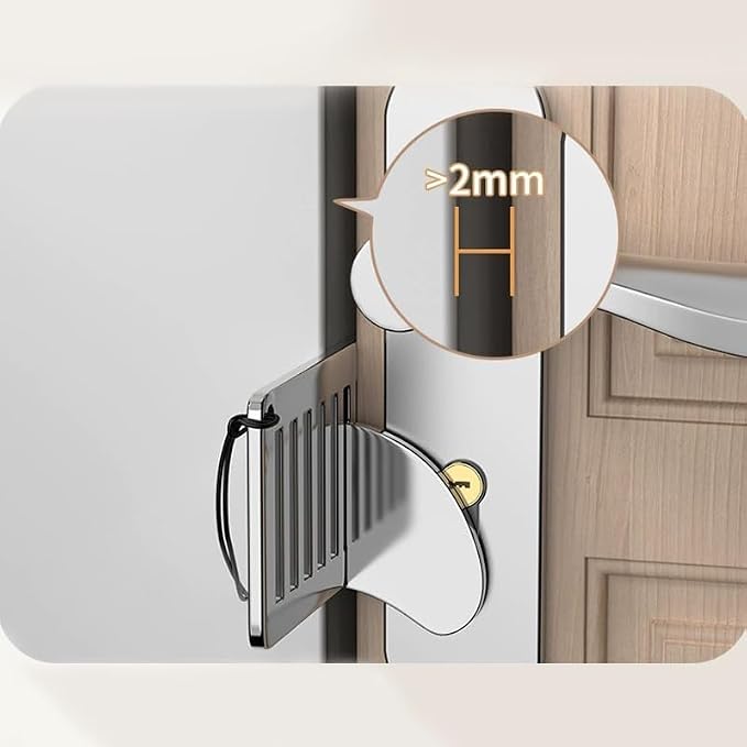 Ximimark 2pc Portable Door Lock - Punch-Free Security Latch for Home, Hotel, and Travel - Anti-Theft Safety Latch for Doors - Image 5