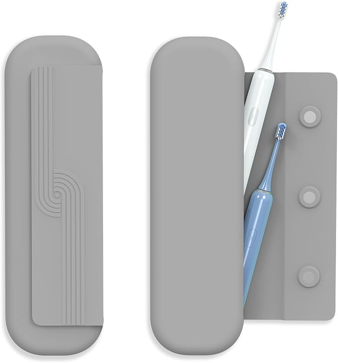 Silicone Toothbrush Travel Case, Pro Large Toothbrush Cover for Traveling | Electric & Manual Toothbrush Travel Cover for Men and Women, Portable Toothbrush Holder for Trave, Gym, Business Trip, School by GetEverybodySatisfied