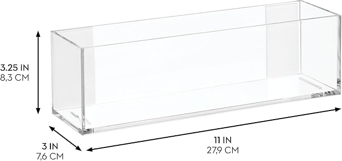 iDesign Affixx Collection Adhesive Organizer Bin, Clear | Clarity Organizer - Image 2