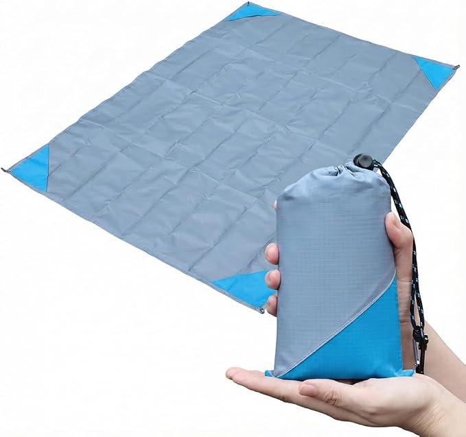 Orga'Neat Pocket Picnic Blanket, Compact Lightweight Tarp for Camping | Foldable, Easy to Carry, Water Resistant Sandproof Washable Quick Dry Mat for Beach, Festival, Travel, Outdoor Recreation by OrgaNeat