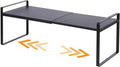 Expandable Cabinet Shelf Organizer Riser for Kitchen Pantry Cupboard Under Sink Countertop (black, 8.2’’D * 12.2-21.6’’W * 7.7’’H) by LJHFUQHUHU