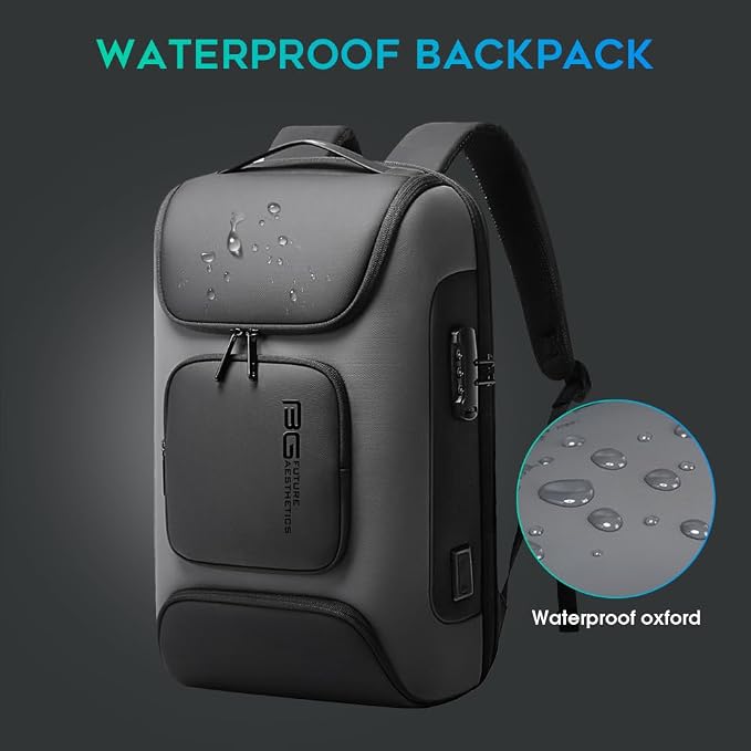BANGE Business Laptop Backpack Fit for 15.6 INCH,Travel Backpack with USB Charging Port,Men Travel Backpack with Water Bottle Holder for Men and Women… - Image 7