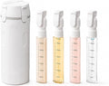 4 in 1 Travel Dispenser Bottle, Leak Proof Refillable Travel Toiletry Containers, Travel Bottles Set Meets TSA 3-1-1 Requirements for about 3 Days Business Trip (Per Person), 4 x 30ml, White by PIQOLA