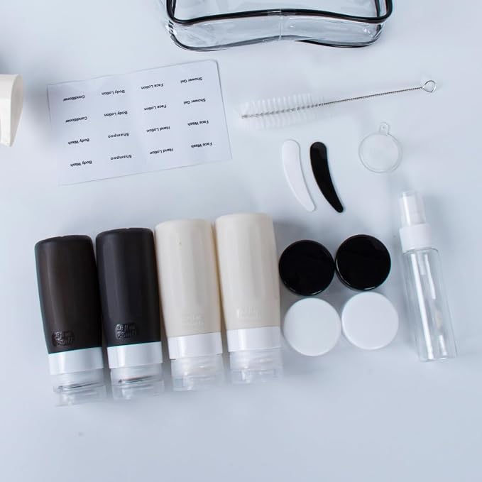 vodvob TSA Approved Travel Bottles Set, 16 Pack Leak Proof Silicone Refillable Containers for Toiletries, Perfect for Shampoo, Conditioner, Lotion & Travel Essentials (tz-4) - Image 2