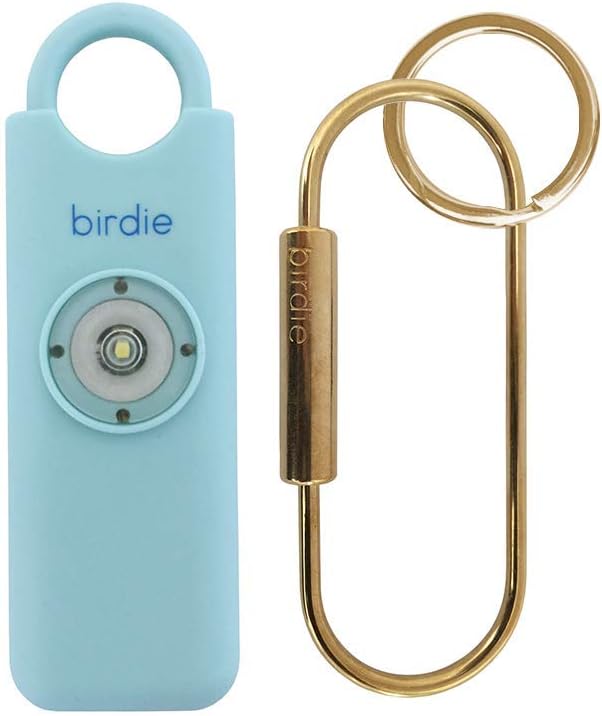 She’s Birdie–The Original Personal Safety Alarm for Women by Women–Loud Siren, Strobe Light and Key Chain in a Variety of Colors (Aqua) by ShesBirdie