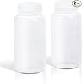 DEMORA 8 oz Plastic Bottles with Lids, Airtight Refillable Wide Mouth Travel Bottles for Toiletries, PP Food Grade Plastic Containers for Liquids Pill Water Sample Lab Reagent (Clear, 2 Pcs) by DEMORA