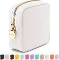 Embla Small Makeup Bag for Purse, Mini Waterproof Nylon Cosmetic Pouch, Durable and Lightweight Travel Toiletry Bag with Smooth Zipper, White by Embla