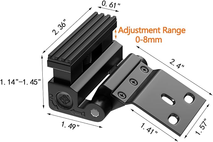 Black Adjustable Home Security Door Reinforcement Lock | Child proof Safety Door Latches,Security Device for Enhanced Safety,for Home,Hotels,Apartments Prevents Unauthorized Entry - Image 2