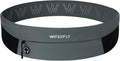 WATERFLY Running Belt Fanny Pack: Slim Lightweight Waist Bag for Runners | Trim-to-Size Hook & Loop Fit 24"-47", Workout Phone Holder, 3 Pockets, Reflective Strip, Fitness Jogging Exercise, Women, Men by Waterfly