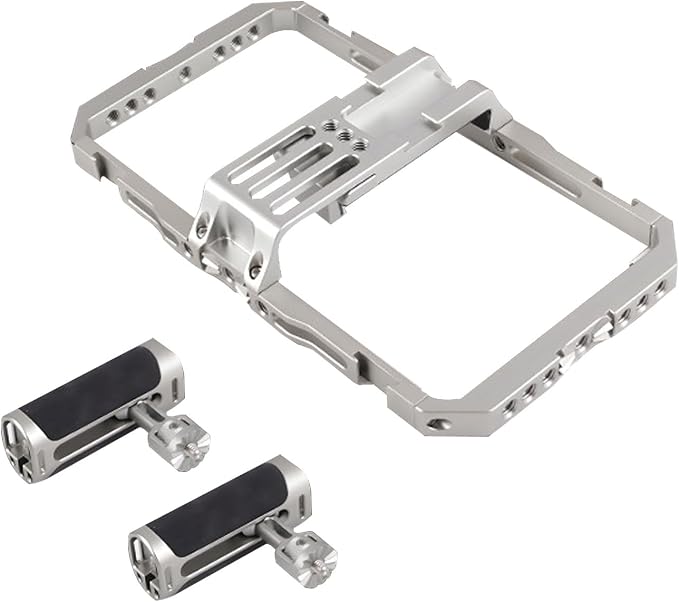 Universal Phone Cage, Aluminum Alloy Smartphone Video Rig with 30 1/4 Screw Holes and 6 Cold Shoe Mounts, for Action Cameras and Mirrorless Setups - Image 7