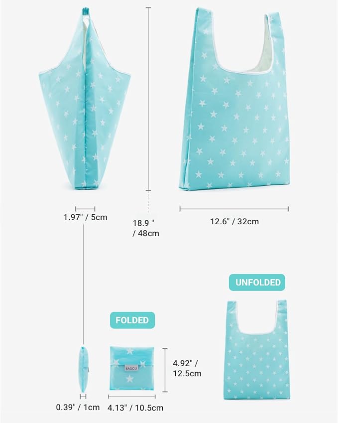 Everyday Reusable Grocery Bag, Lightweight Foldable Tote with Comfortable Handle for Daily Errand, Travel, Car Use - Image 6