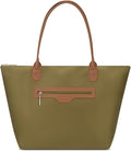 Nylon Tote Bag for Women with Zipper, Travel Shoulder Purses | Lightweight Large Laptop Shoulder Handbag with Zipper, Spacious Purse for Gym and Shopping by Unknown