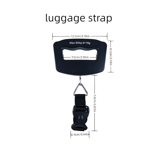 Portable Portable Travel Luggage Electronic Scale, Digital LCD Hanging Suitcase Weighing Scale 110 pounds/50 kilograms, Fishing, Luggage, Gifts (Luggage Strap) - Image 2
