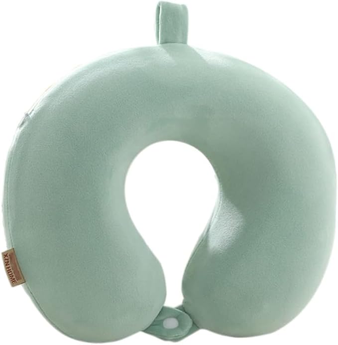 Travel Pillow - Memory Foam Neck Pillow Support Pillow,Luxury Compact & Lightweight Quick Pack for Camping,Sleeping Rest Cushion (Green) by Unknown