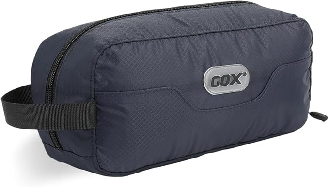 GOX Travel Small Toiletry Bag for Men Nylon Dopp Kit Medicine Bag Organizer Pouch Shave Kits for Teens Bathroom Compact Navy 9.8 * 4.3 * 3.3 Inches by GOX