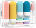 17 Pack Travel Bottles for Toiletries, TSA Approved Leak Proof Silicone Travel Containers for Toiletries with Label-Dopamine Color by Unknown