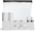 11 Piece Travel Skincare Containers Set - TSA Approved Toiletry Bag & Travel Size Toiletries Bottles - Airless Pump, Dropper Bottles & Travel Size Containers for Serums, Moisturizers, & Oils by Wondercraft