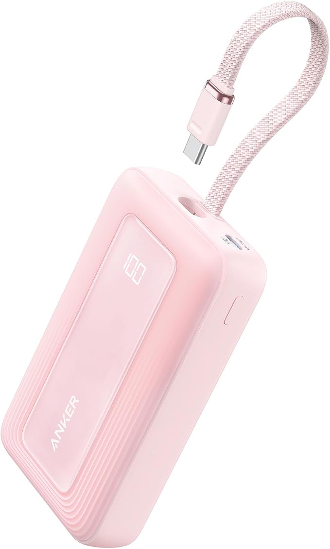 Anker Power Bank,10,000mAh 30W with USB-C Travel Essential Portable Charger | 30W Portable Charger with USB-C Input and Output, Travel-Essential Phone Power Bank for iPhone 17 / 16, Galaxy, and More by Unknown