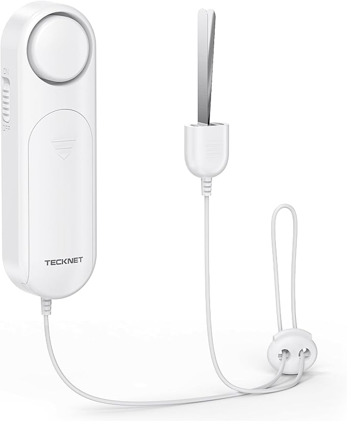 TECKNET Door Alarm for Door Handle, 130dB Door Alarms When Opened & Window Alarms, No-Drill Travel Door Security Device with Lanyard, Door Sensor Alarm for Home, Apartment & Hotel by Tecknet