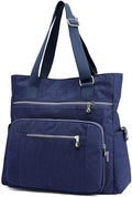 Multi Pocket Nylon Totes Handbag Large Women's Shoulder Bag Travel Purse by Lavogel