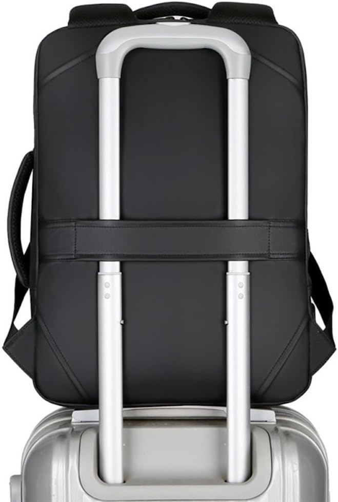 Laptop Backpack, Business Anti Theft Slim Sturdy Laptops Backpack with USB Charging Port, Water Resistant Travel Backpack Computer Bag Gifts for Men & Women Fits 15.6 Inch Notebook-Black - Image 7