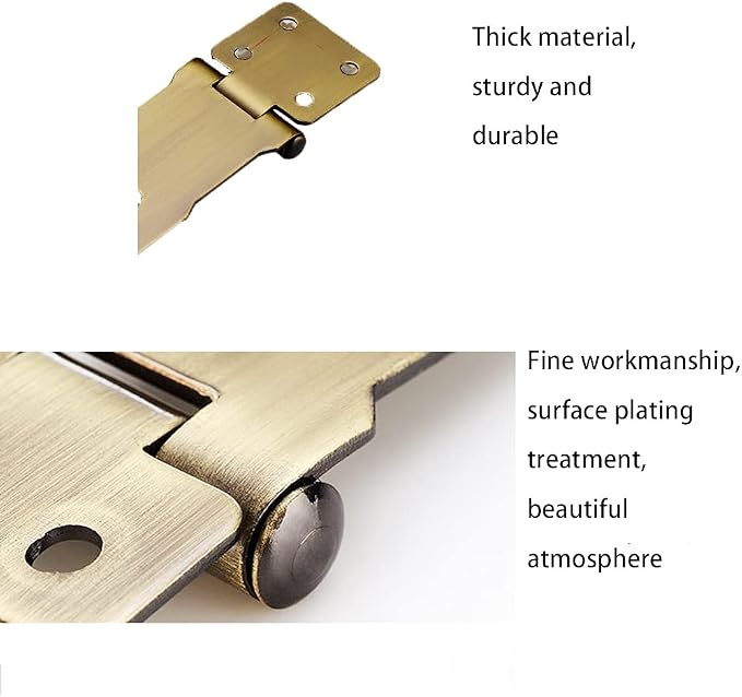 2 Packs Keyed Hasp Locks Twist Knob Keyed Locking Hasp for Small Doors, Cabinets and More,Stainless Steel Steel, Hasp Lock Catch Latch Safety Lock Door Lock with Keys (4inch, Bronze) - Image 5