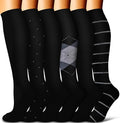 COOLOVER Copper Compression Socks for Women and Men(6 Pairs)-Best Support for Running, Athletic, Travel by COOLOVER