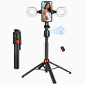 70" Auto Face Tracking Tripod with Light, 360° Smart Phone Stand with Remote, Selfie Stick for iPhone Android, No App Needed, Video Recording Vlogging Live Streaming by Unknown