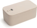 SANIDIKA Lockable Storage Box, Locking Medicine Box, Cell Phone Locked Jail, Food Medical Lockbox, Containers Bin for Personal Refrigerator Home Office Organization Travel Gift,9.25 x 5 x 3.6 (Cream) by SANIDIKA