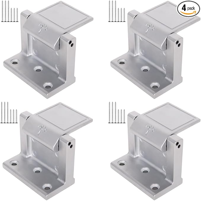 Door Lock Reinforcer Privacy Door Latch for，Hotel Security Door Lock ，Privacy Door Latch for in-Swinging Doors Extra High Home Door Security Lock (4 Pack) by Szliyands