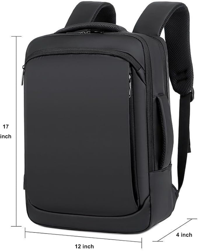 Laptop Backpack, Business Anti Theft Slim Sturdy Laptops Backpack with USB Charging Port, Water Resistant Travel Backpack Computer Bag Gifts for Men & Women Fits 15.6 Inch Notebook-Black - Image 2